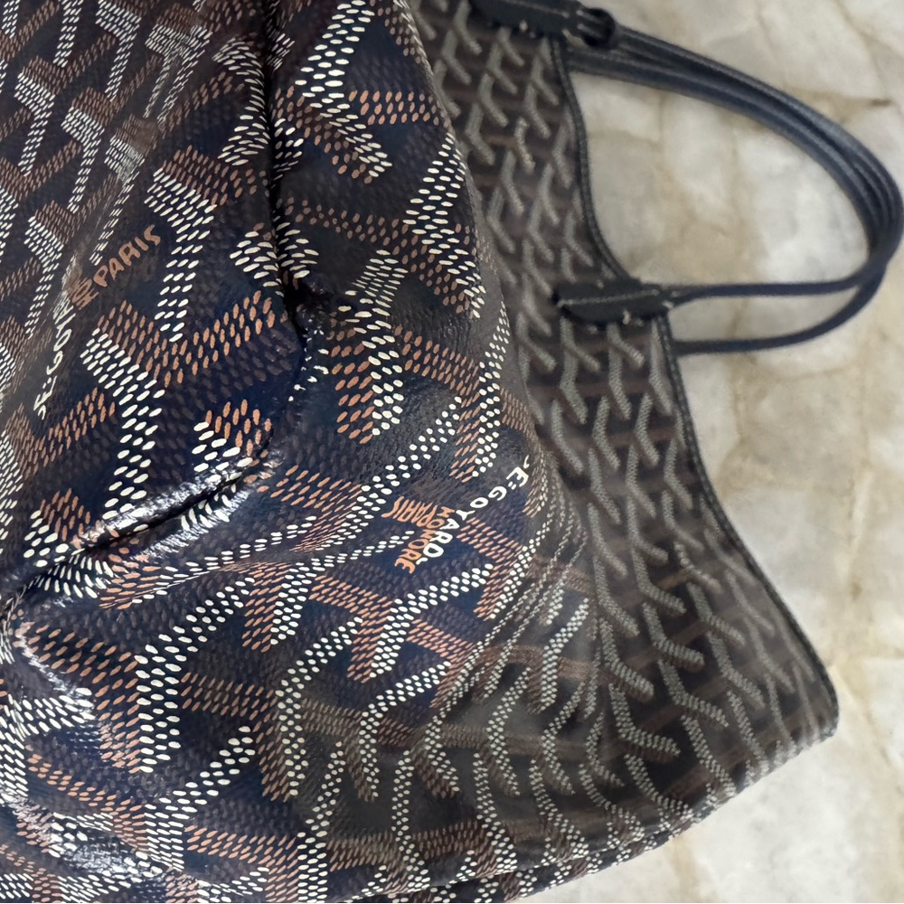 Auth Goyard St. Louis PM dark blue bag - Picture 4 of 9